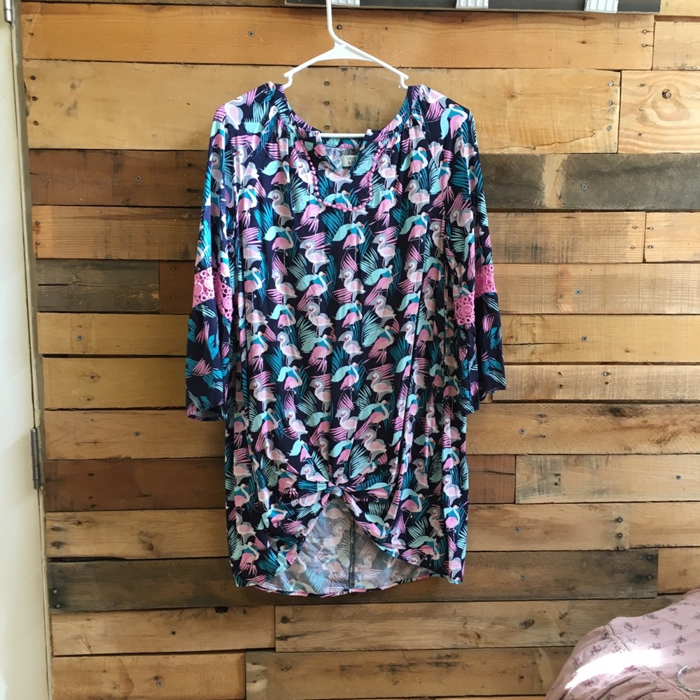 Cute flamingo covered dress